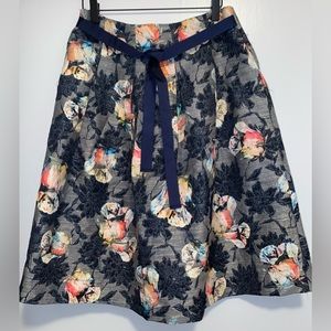 Pleated Zip-Up Skirt